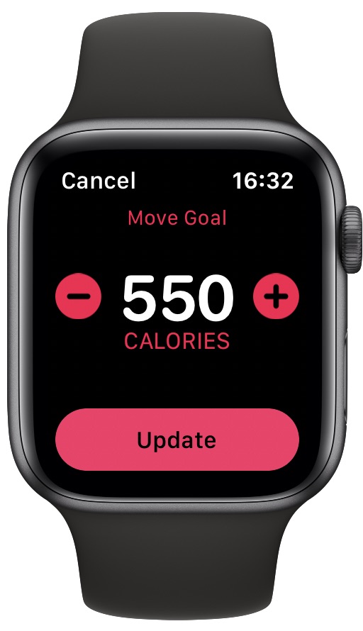 Changing Fitness Goals on Apple Watch