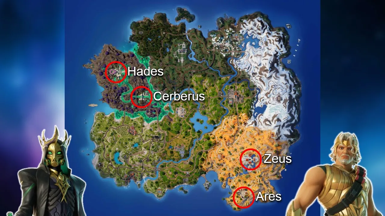 Discover All Boss Locations in Fortnite Chapter 5 Season 2