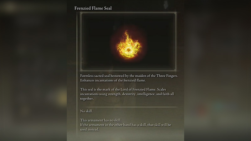 Obtaining the Frenzied Flame Seal in Elden Ring