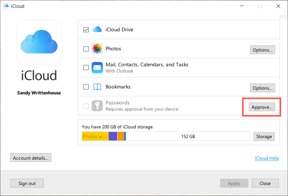 Using iCloud Passwords with Google Chrome on Windows